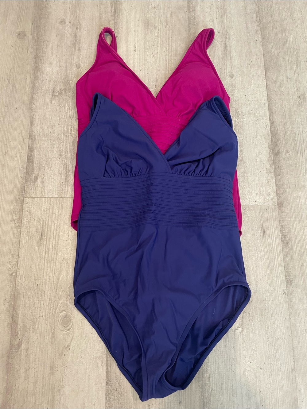 One-Piece Swimsuit Duo - Fuchsia & Royal Blue